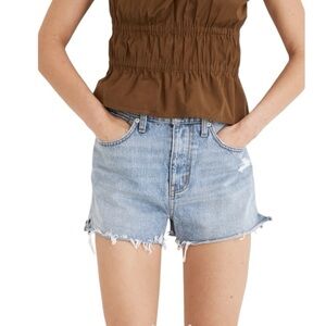 Madewell - Relaxed Denim Shorts in Madera Wash: Side-Slit Edition Sz 27